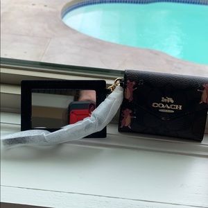 Coach Lanyard Set Signature Canvas w/Mouse Print